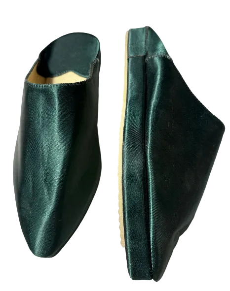 Babouche Marocaine Artisanale vert royal