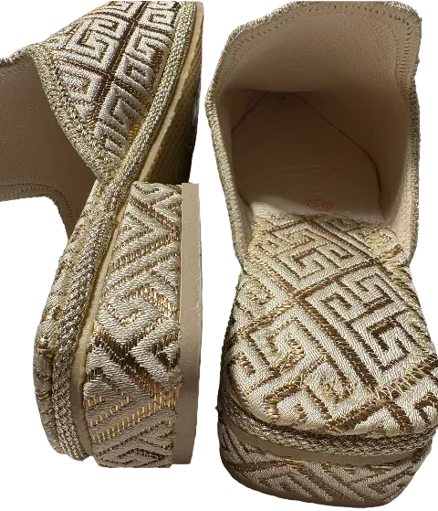 Babouche Marocaine Artisanale BRODE OR