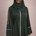 Abaya Perlé Vert - collection dubai