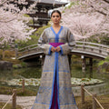 Takchita Brocard Bleu Roi & Fuchsia – ZEYNAYA Prestige