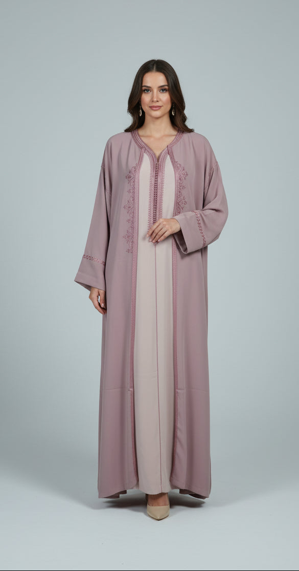 Kimono Rose Clair – Douceur Printanière & Élégance Orientale
