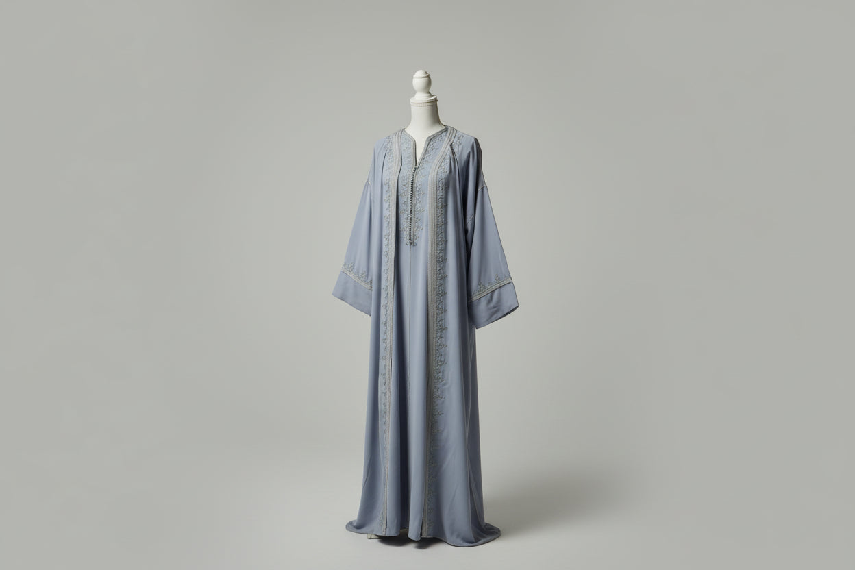 Kimono Gris Clair – Élégance Apaisée & Grâce Orientale