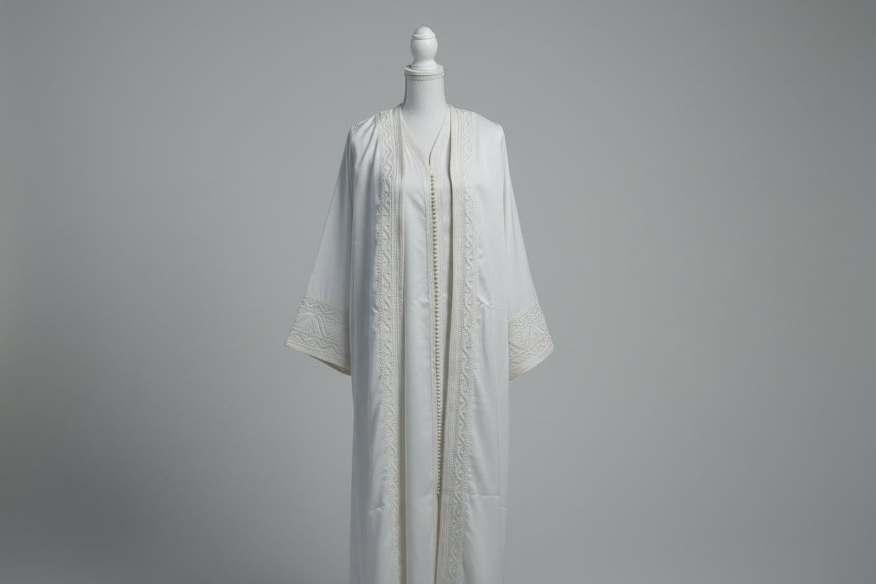 Kimono Premium Blanc – Pureté, Légèreté & Luxe Oriental