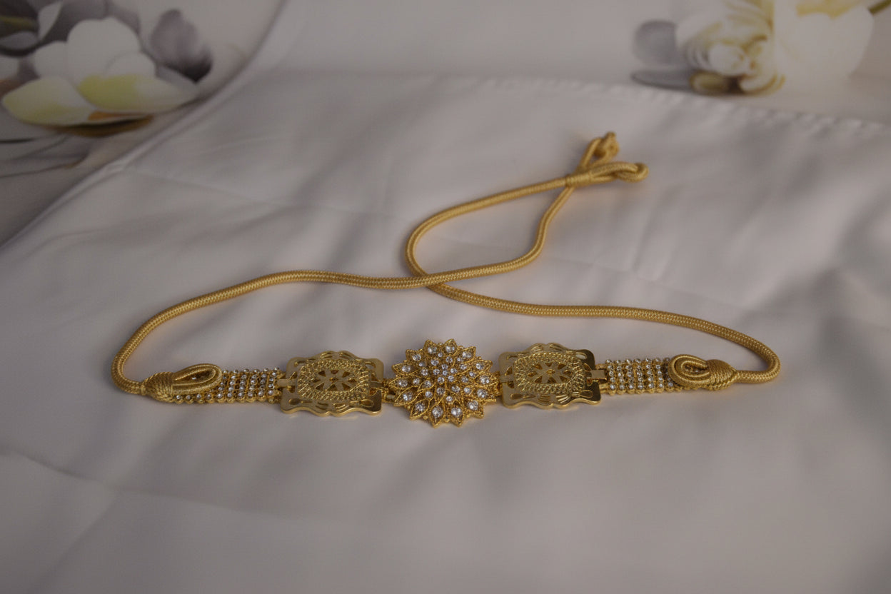 Ceinture Enfant Argent Fleur - Accessoire Marocain de Luxe
