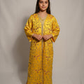 Takchita Jaune Enfant - Tenue Marocaine de Luxe