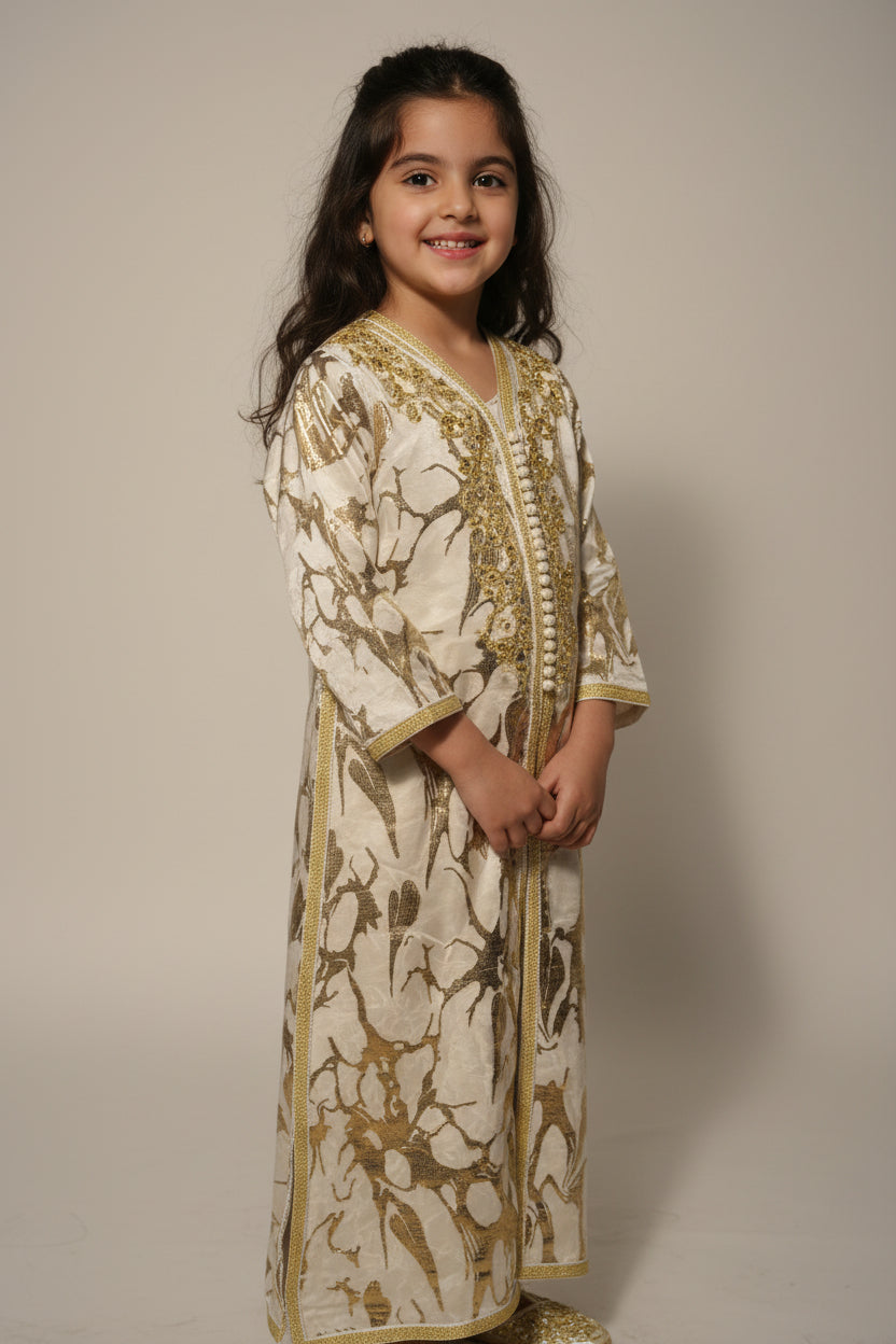 Takchita Fille Blanche - Caftan Marocain Élégant