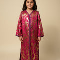 Fuchsia Takchita for Girls - Luxury Moroccan Caftan for Kids