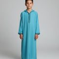 Djellaba Bleu Turquoise Garçon – Tenue Traditionnelle Marocaine