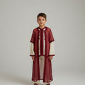 Jabador Bordeaux Garçon – Tenue Traditionnelle Marocaine