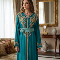 Caftan Turquoise Royal "Rêve Azuré"
