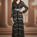 Caftan Noir & Doré Luxe – Éclat Oriental et Élégance Intemporelle