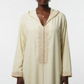 Cream White 2-Piece Djellaba - Luxury Moroccan Set