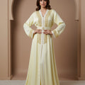 Takchita Perle Crème - Caftan Marocain de Luxe