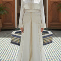 Takchita Blanche Royale Brodée et Chargée - Caftan Luxe