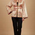 Veste Brocard Or Rouge - Élégance Marocaine