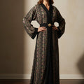 TAKCHITA SARI NOIRE SCINTILLANTE (PAISLEY OR & MULTICOLORE)