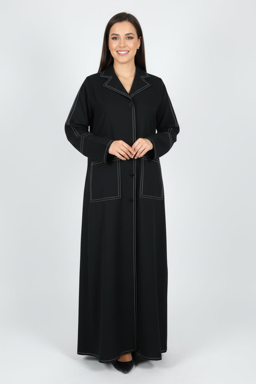 Abaya Veste avec ses poches - Style Moderne et Design