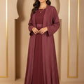 Abaya Kimono Scintillante Bordeaux - COLLECTION DUBAI