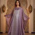 Abaya Rose Satinée Perlée