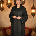 Abaya Veste Noir Plume