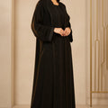 Black Blazer Style Abaya Jacket