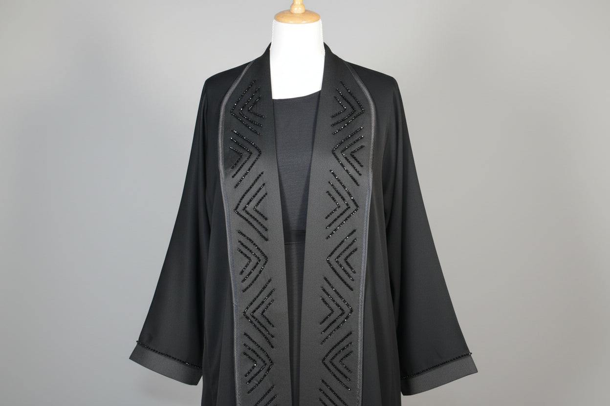 Abaya Veste Noir Style Blazer