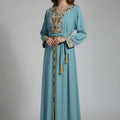 Gandoura Bleue – Sérénité & Élégance Marocaine