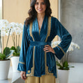 Jabador Bleu & Or – Luxe & Prestige Marocain