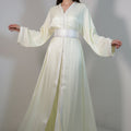 Takchita organza blanc cassé ivoire