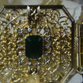 "Arabesque" Oriental Belt - Emerald (gold-plated)