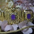 "Arabesque" Oriental Belt - Amethyst (gold)
