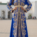 Blue Moroccan Embroidered Takchita - Luxury and Tradition