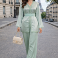 Mint Green Jabador – Handcrafted Moroccan Elegance
