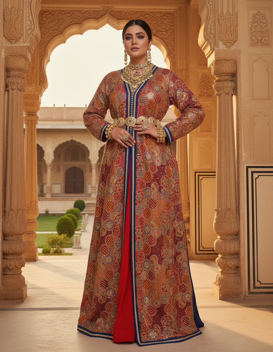 Takchita Sari Rouge or et sfifa Bleu Royal