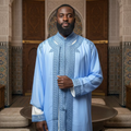 Jabador HOMME Blanc Bleu CIEL - TENUE MAROCAINE LUXE